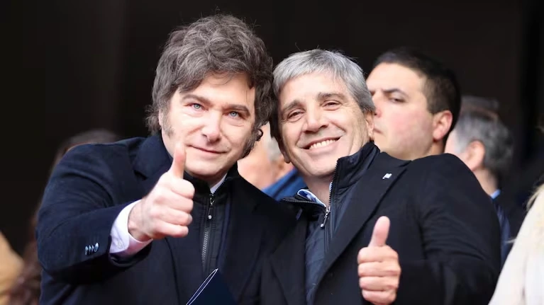 Javier Milei y Luis Caputo