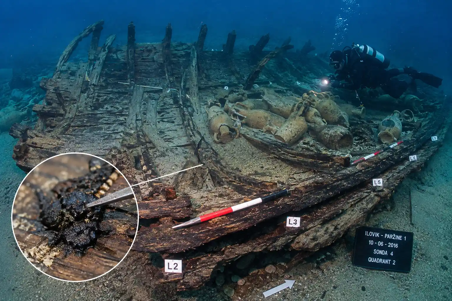Un naufragio romano de 2.200 años revela secretos de impermeabilización antigua