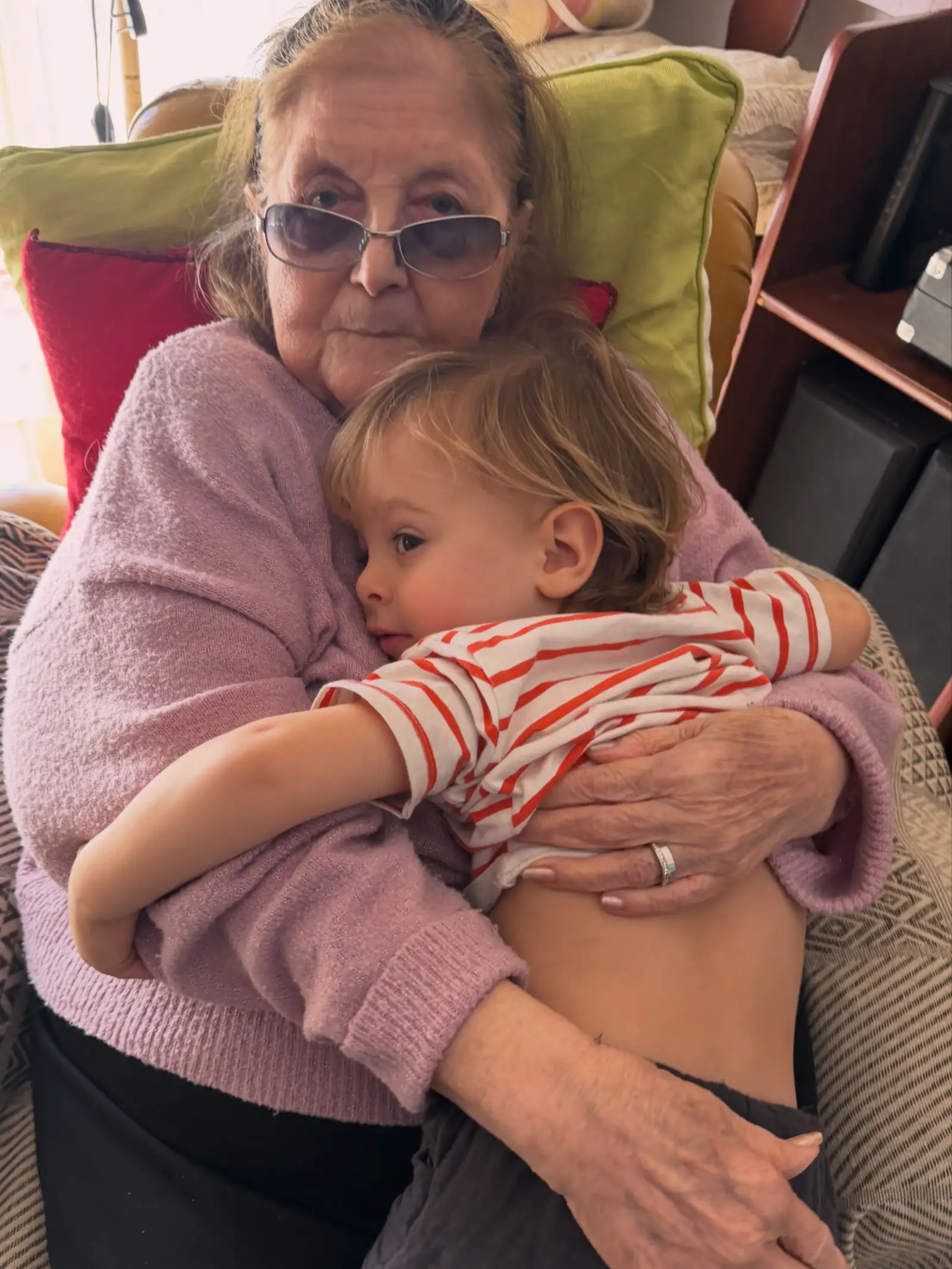 La madre de Alejandro Fantino junto a su nieto menor