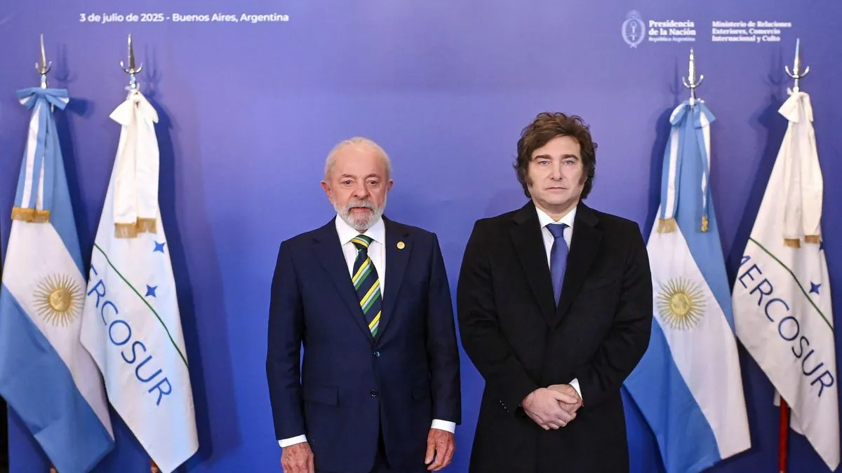 Javier Milei y Lula da Silva.