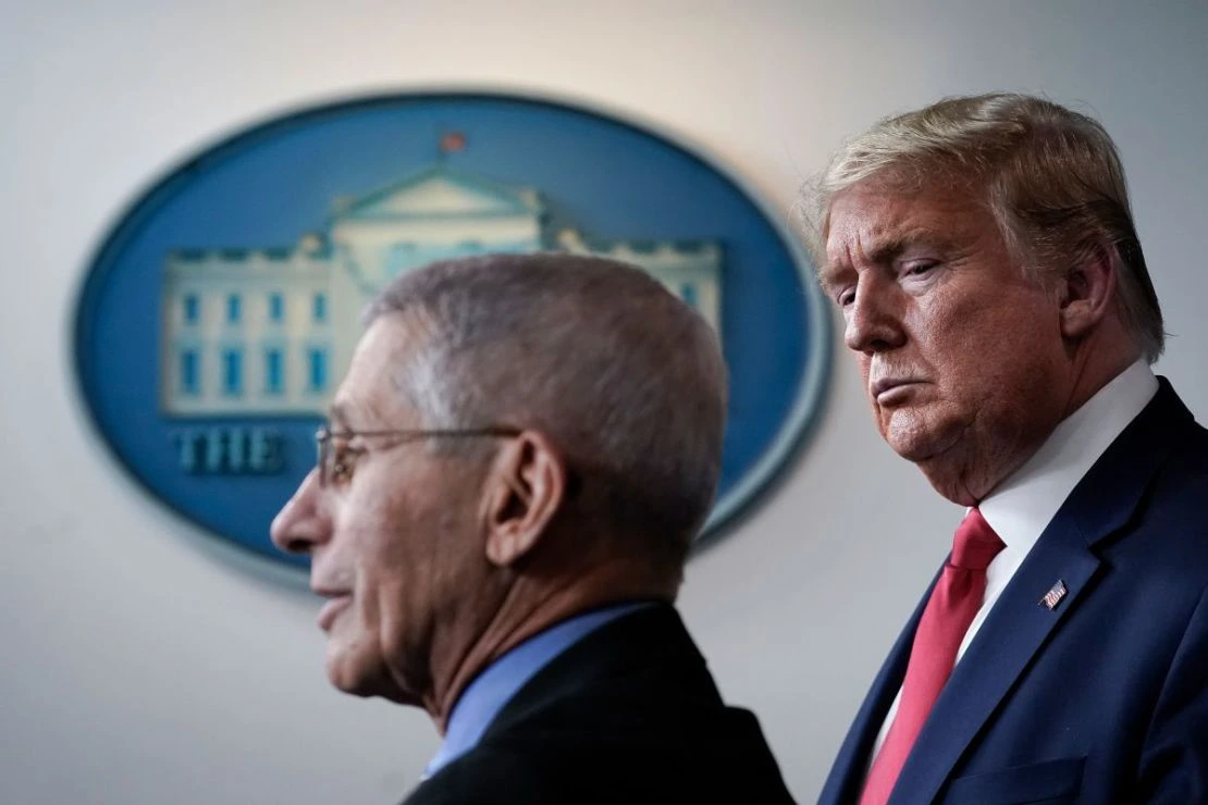 Donald Trump y Anthony Fauci.