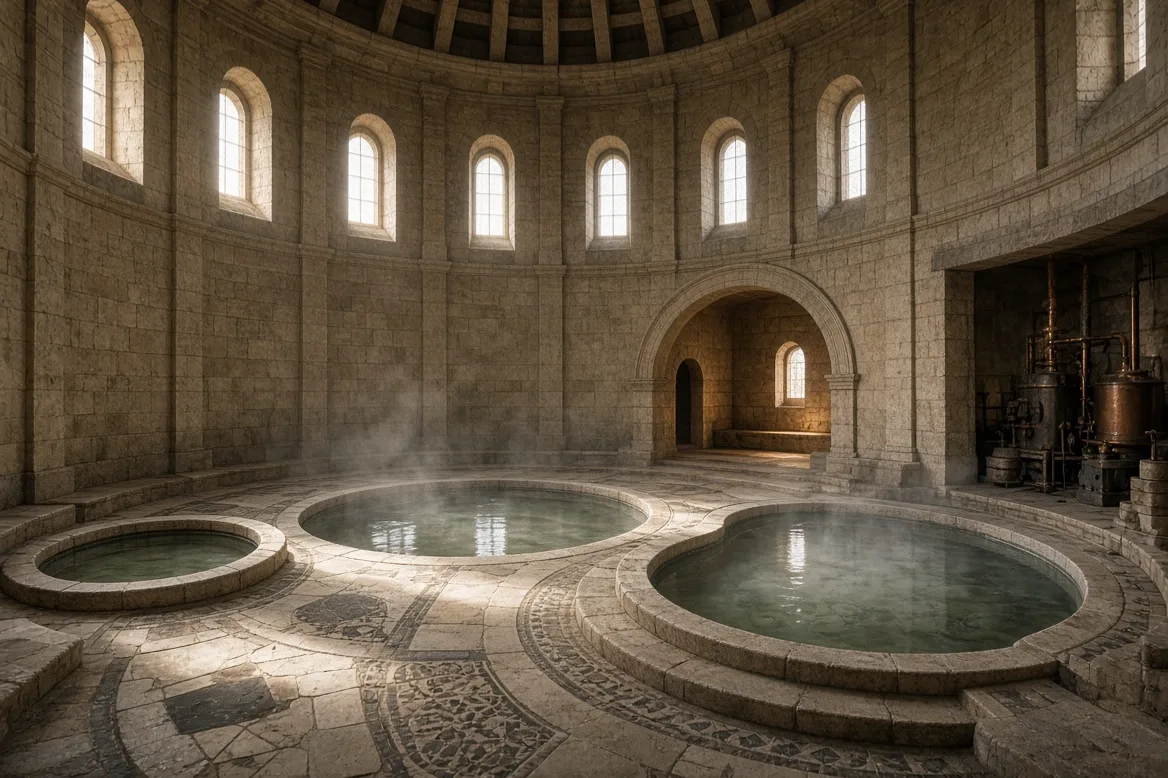 Hallan un lujoso baño privado en la torre de un palacio imperial romano en Serbia