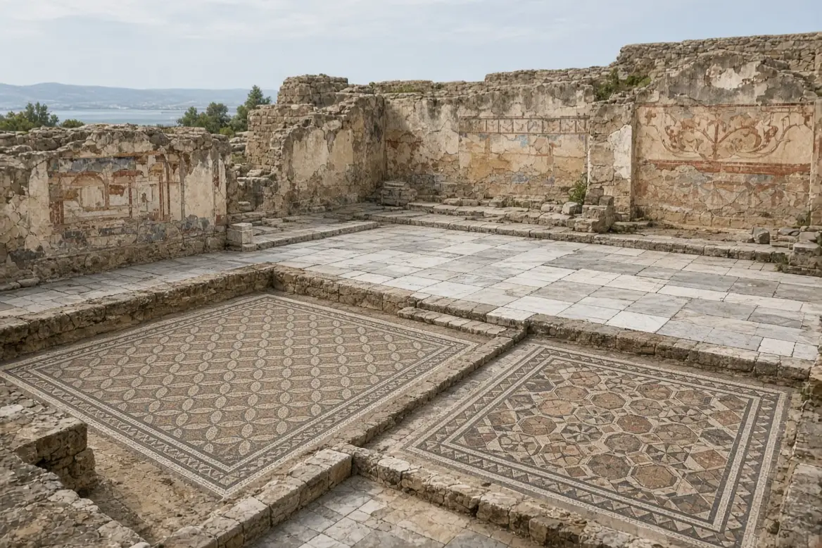 Hallan pinturas murales y pisos decorados en el ágora de la antigua Esmirna