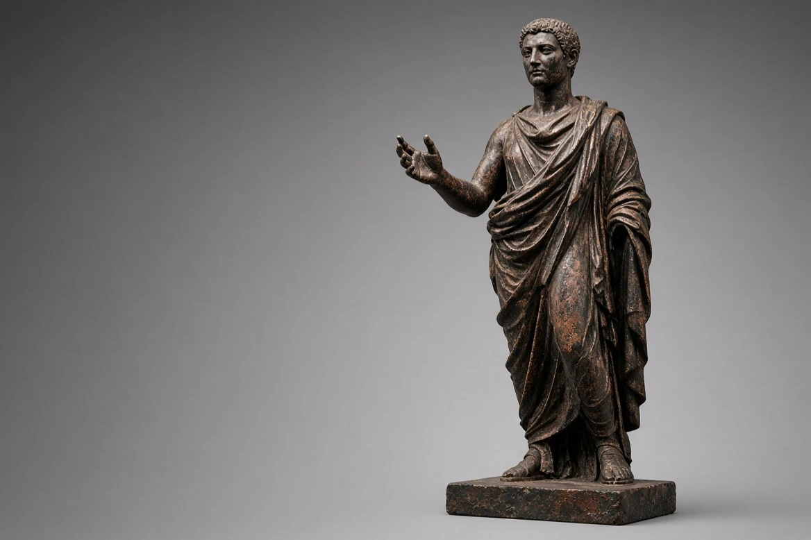 Un estudio sugiere que el revestimiento negro de una estatua etrusca podría ser original