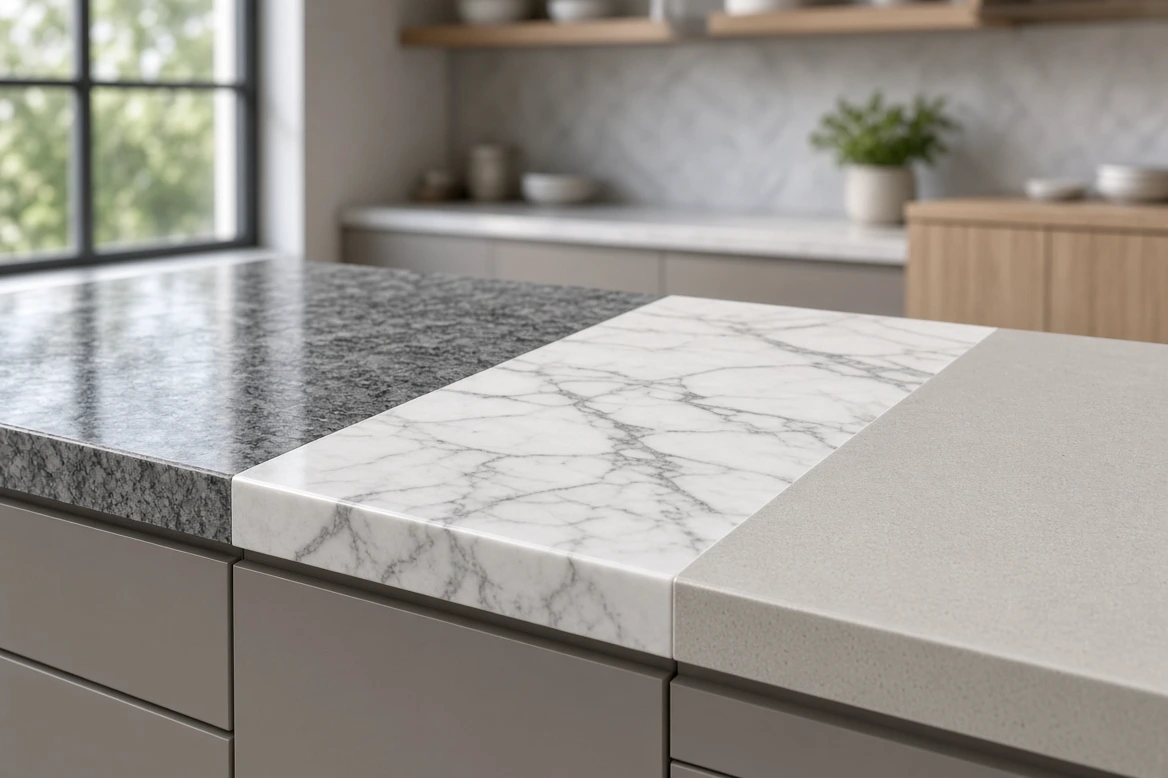 Granite, marble, or quartz: which material is best for the kitchen countertop