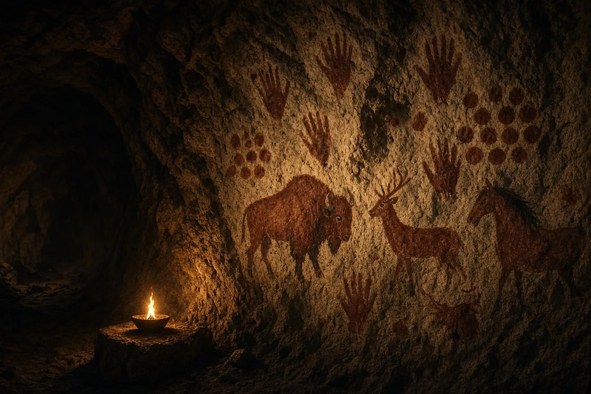Las pinturas rupestres prehistóricas cobran movimiento con la luz de las antorchas
