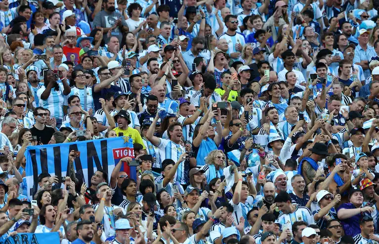 Argentines filling the stands of Miami
