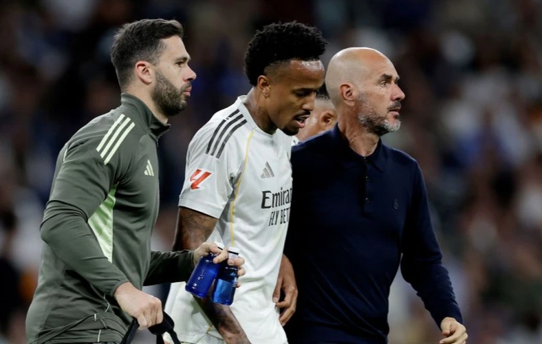 Militao se resintió de una lesión previa