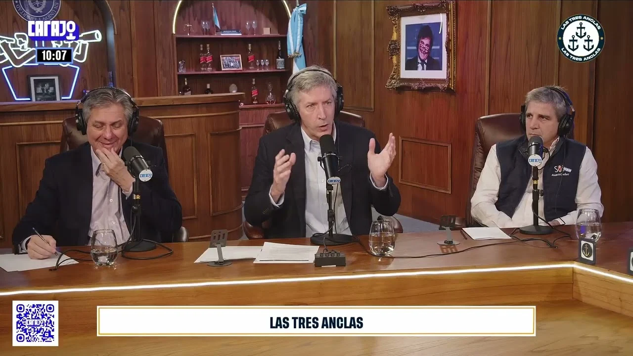 José Luiz Daza, Santiago Bausilli y Luis Caputo.