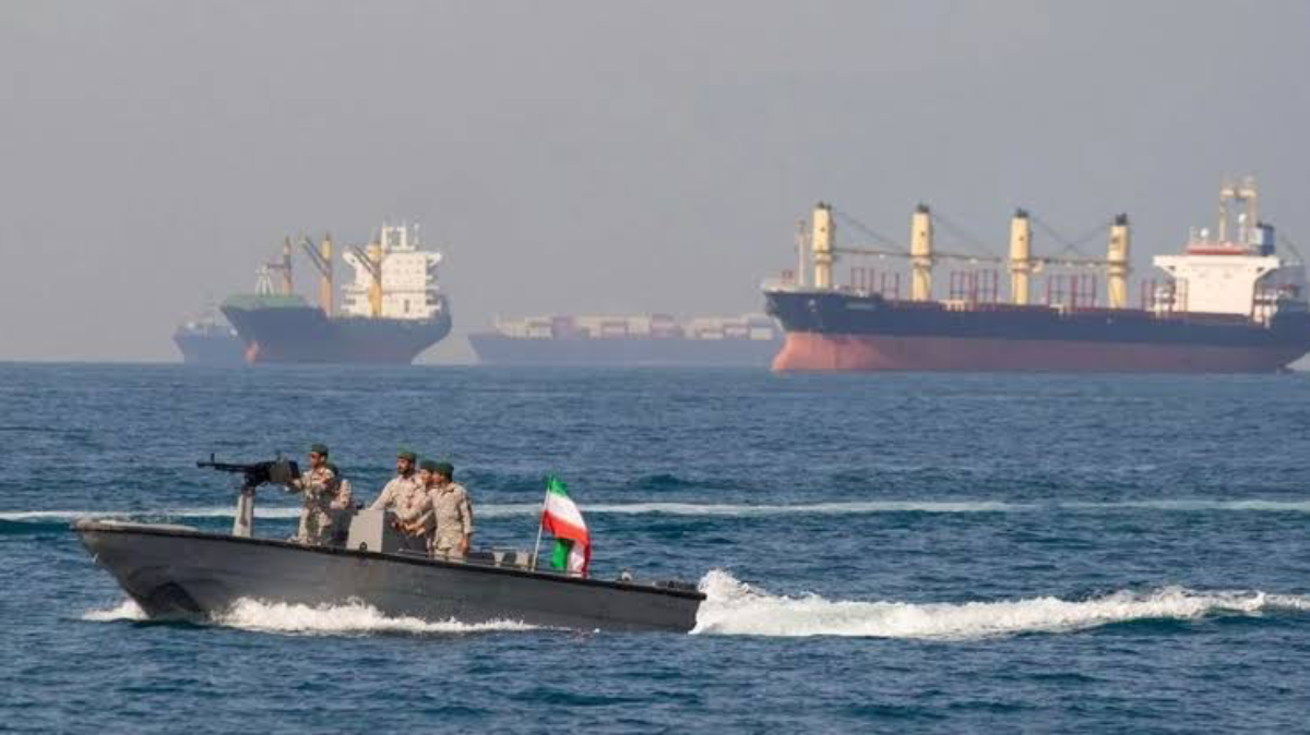 Iranian military patrol the Strait of Hormuz before the war