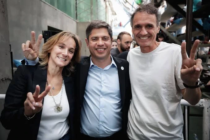 Axel Kicillof junto a Gabriel Katopodis y Malena Galmarini.