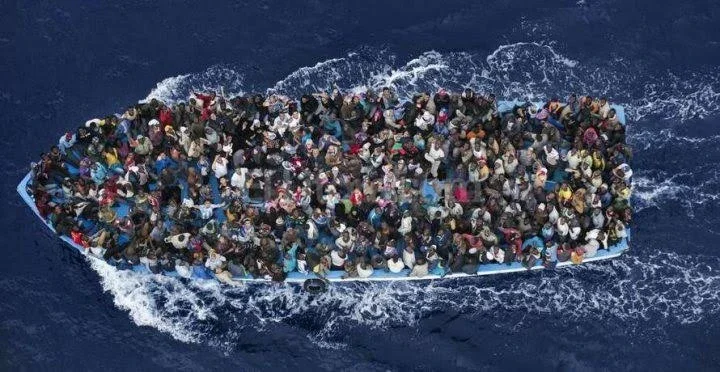 Immigrants arriving in Europe