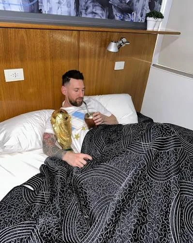 Lionel Messi after winning the World Cup in 2022