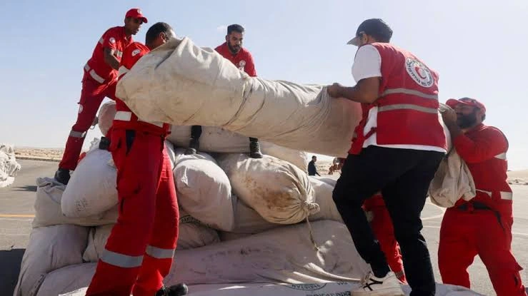 Ayuda humanitaria en Gaza.