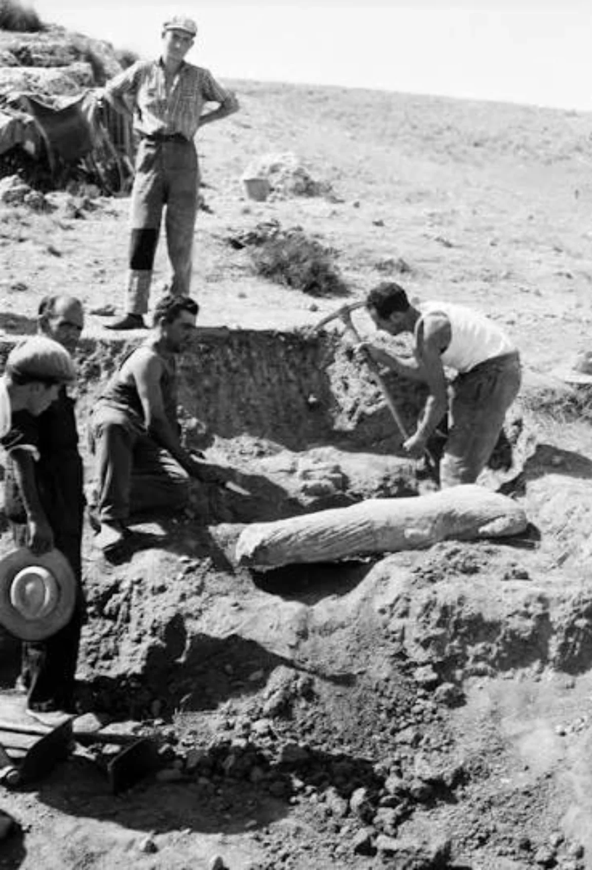 El Cerro de los Santos. Campaña de excavación de A. Fernández de Avilés en 1962. © Legado Fernández de Avilés, UAM.