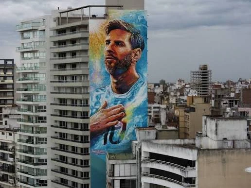 Mural de Messi en Rosario