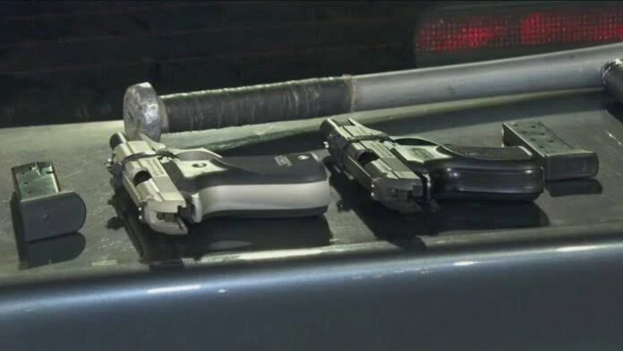 Las armas secuestradas.