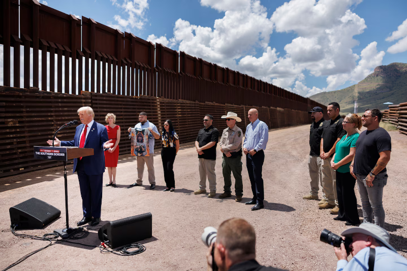 Trump announced a consecutive year without releasing illegal immigrants detained at the border.