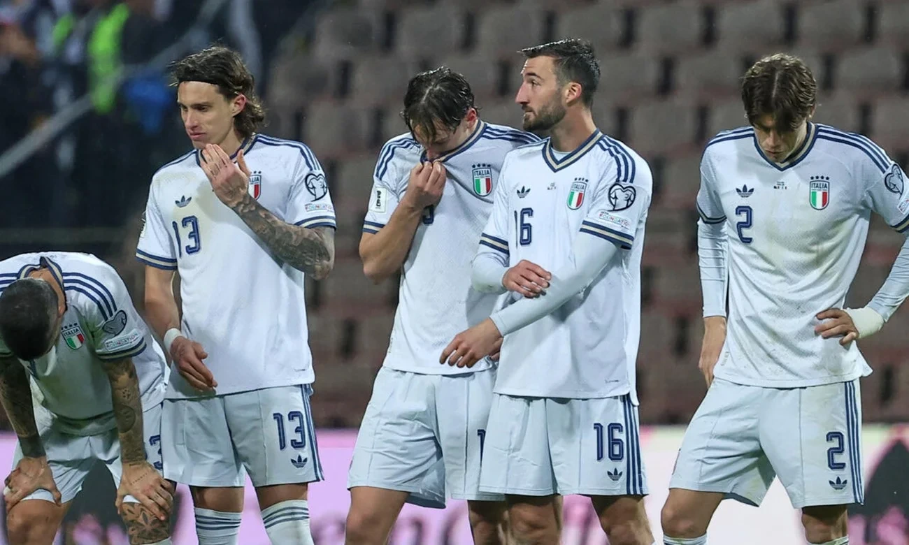 Italy was eliminated on penalties against Bosnia in the European repechage of the World Cup