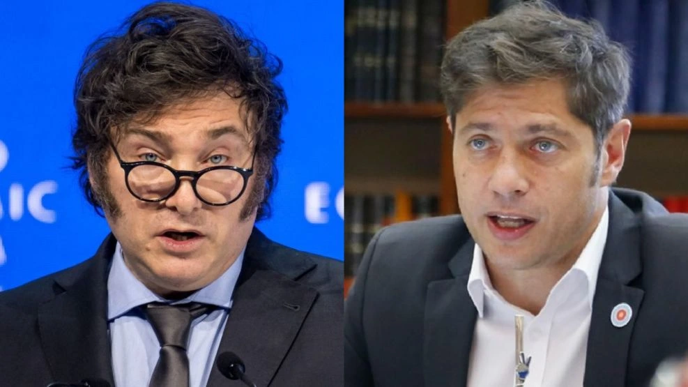 Javier Milei y Axel Kicillof.