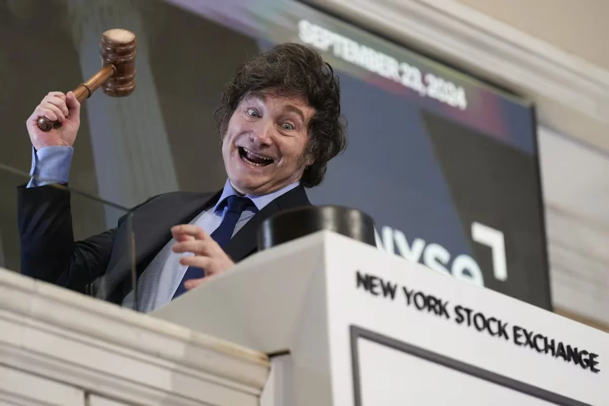 Javier Milei en Wall Street.
