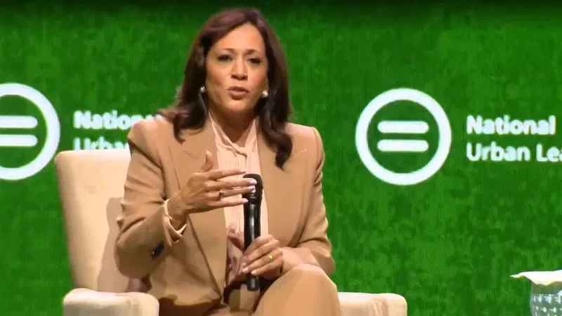Kamala Harris habló ayer en Nashville. 