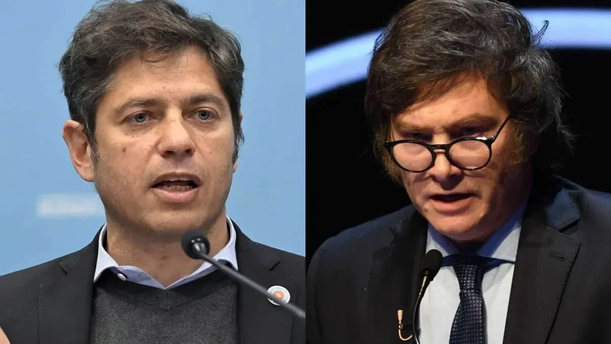 Javier Milei y Axel Kicillof.