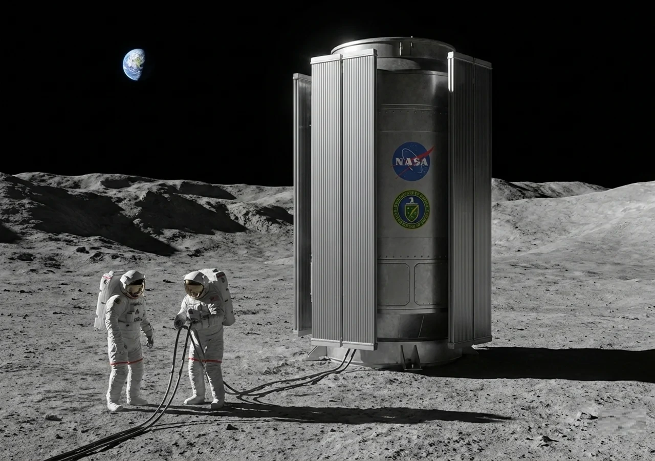 Nuclear reactor on the Moon.