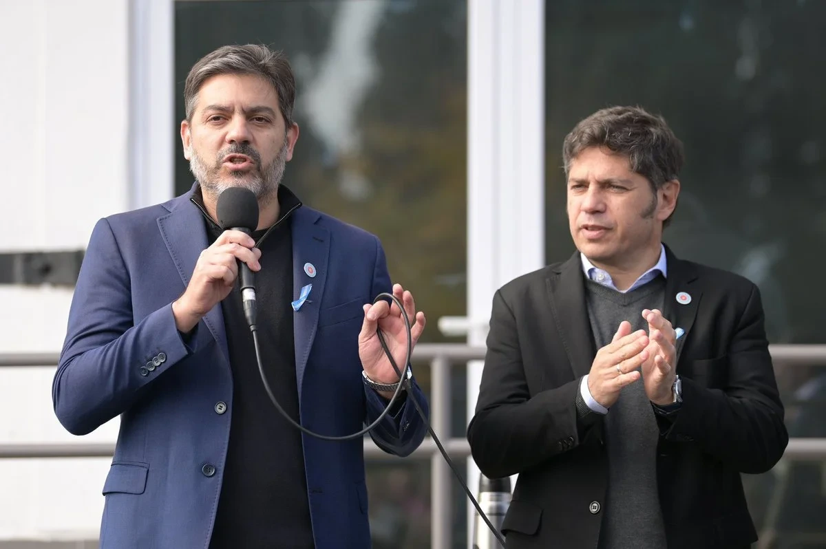 Axel Kicillof with his Minister of Government Carlos Bianco