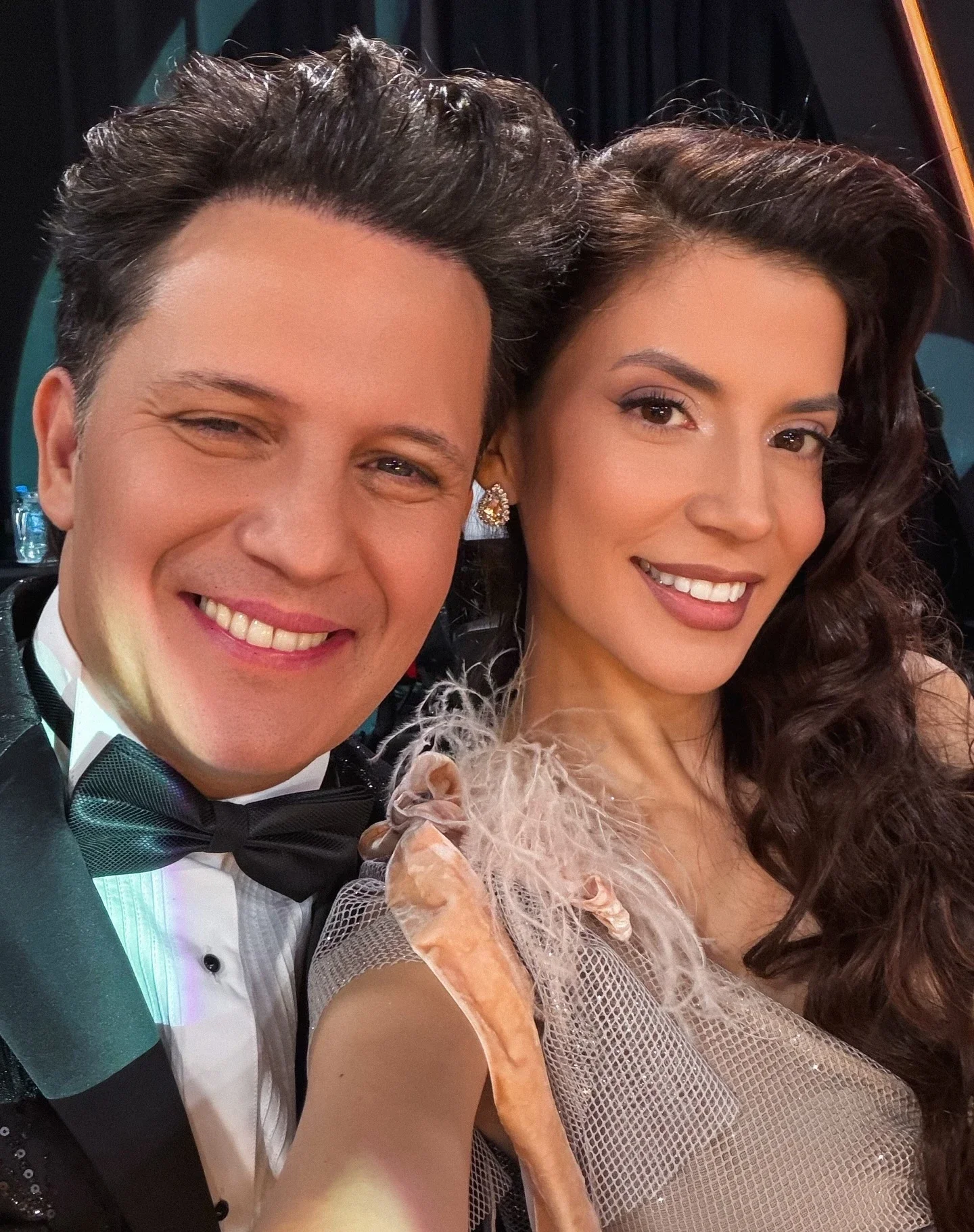 Pese al mal momento vivido los enamorados disfrutaron de la velada
