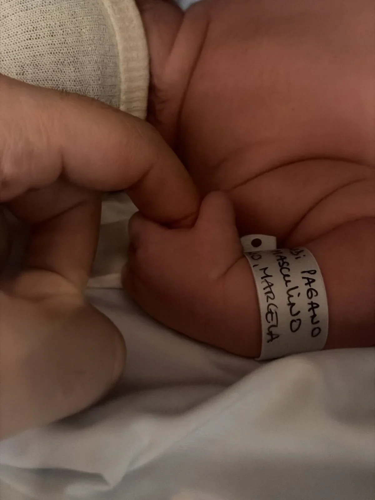 The first photo of Marcela Pagano's baby