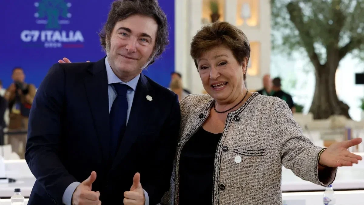 Javier Milei y Kristalina Georgieva