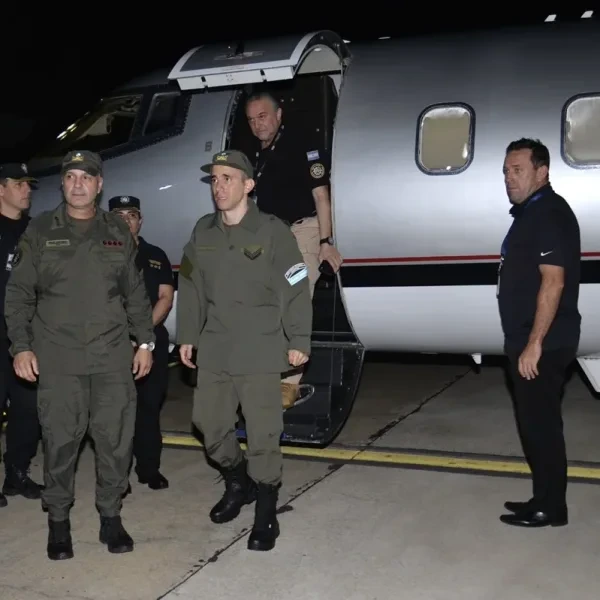 Nahuel Gallo during his return to Argentina.