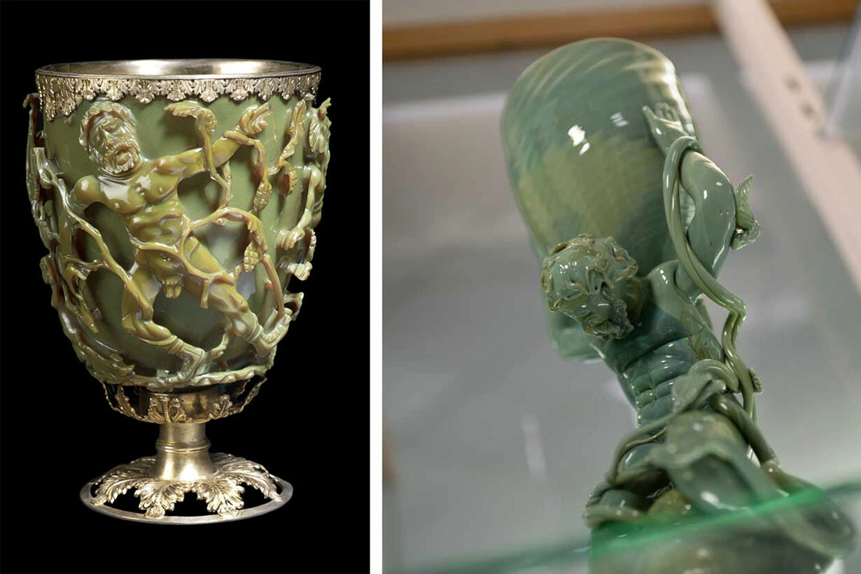 Científicos lograron recrear un vidrio romano de hace 1.600 años que cambia de color gracias al oro y la plata