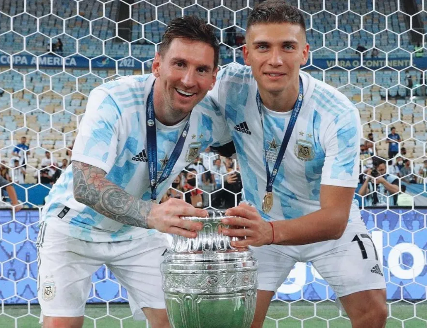 Domínguez was part of the squad of the Argentine National Team that won the 2021 Copa América