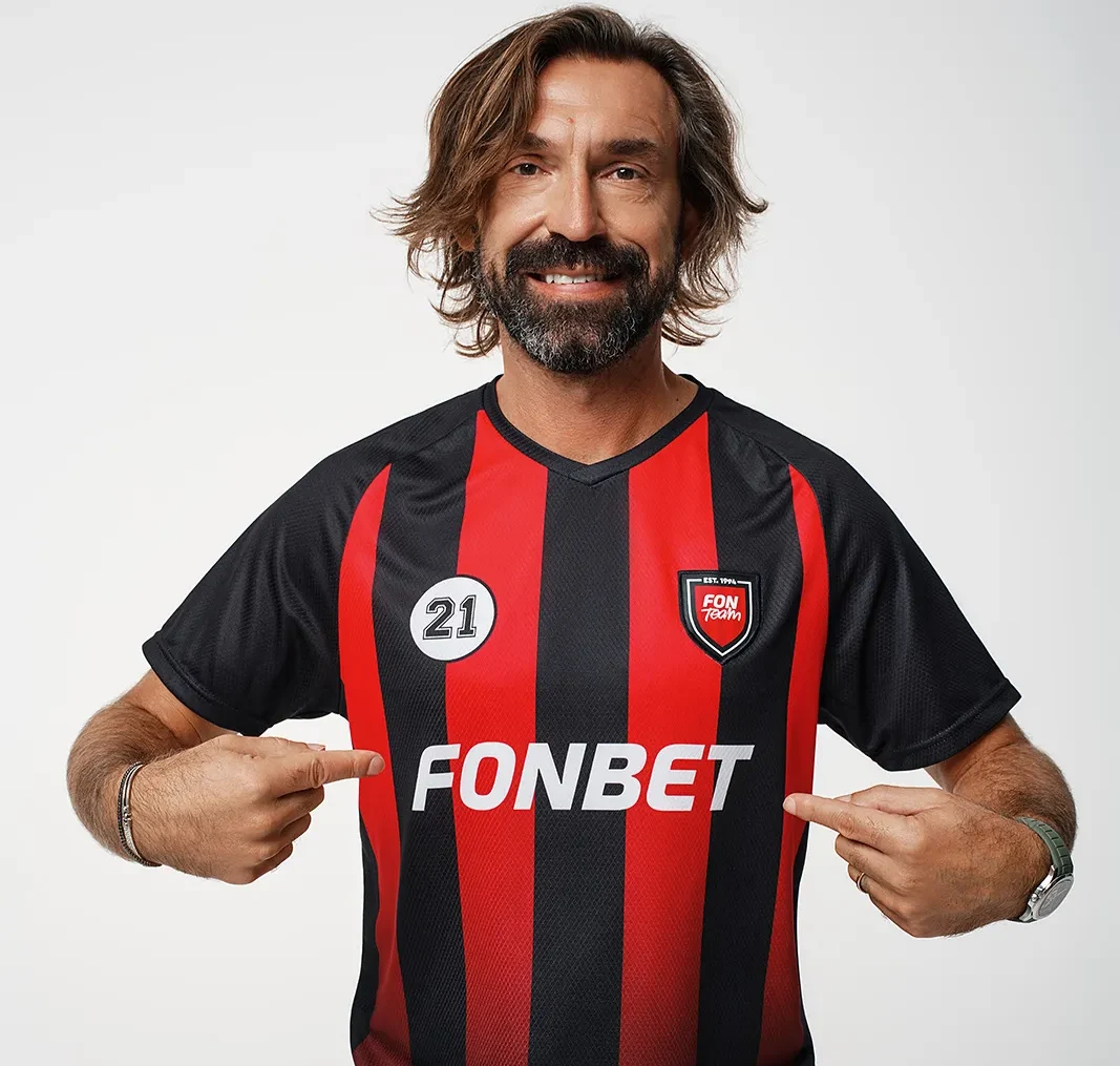 Pirlo es embajador de la casa de apuestas rusa Fonbet