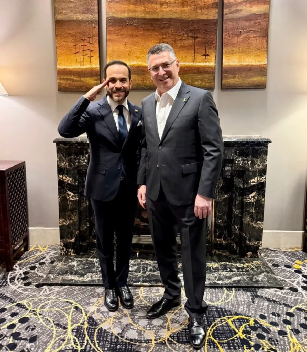 The winner of the Colombian elections, Abelardo De La Espriella, and the Israeli Foreign Minister, Gideon Sa'ar