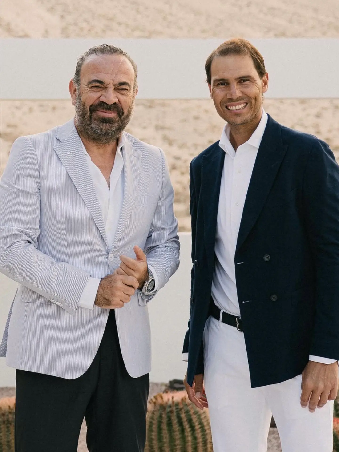 Rafa Nadal alongside his partner, Gabriel