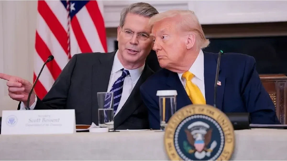 Scott Bessent and Donald Trump