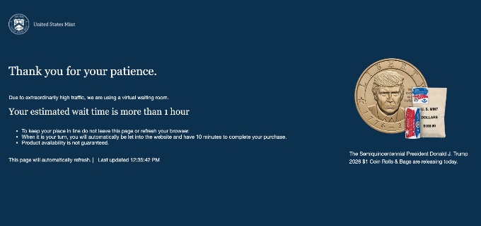 The website to buy the currency is down