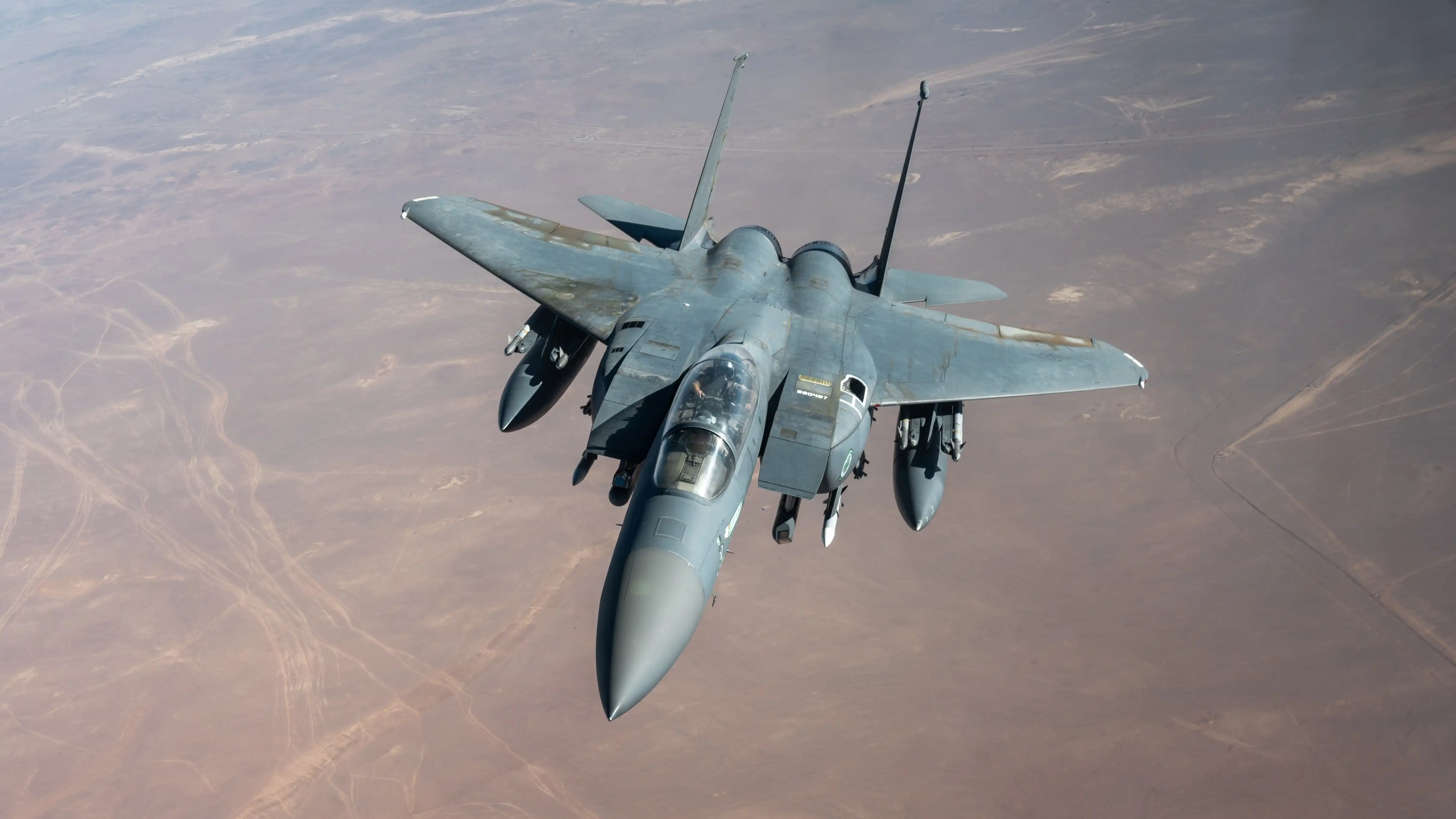 The F-15 aircraft.