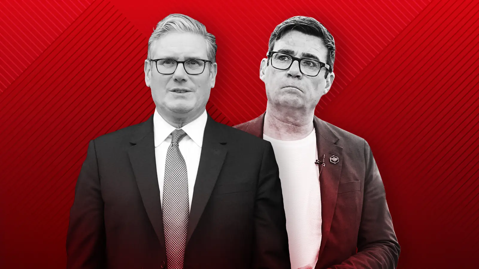 Andy Burnham y Keir Starmer.