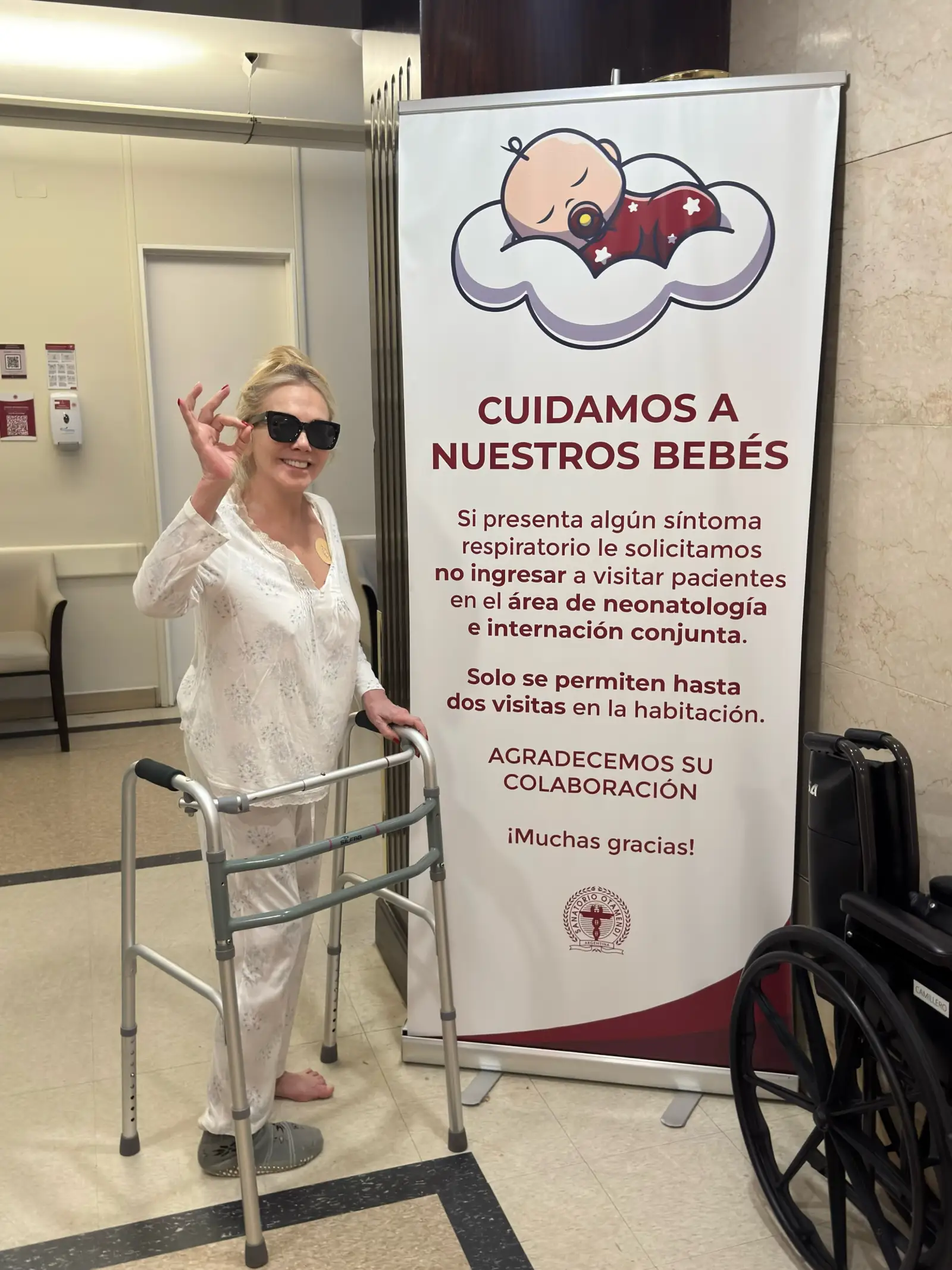 La actriz deberá seguir utilizando andador