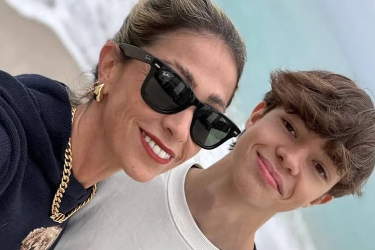 What did influencer Geraldine Mayer say after being accused by her son of psychological and physical abuse