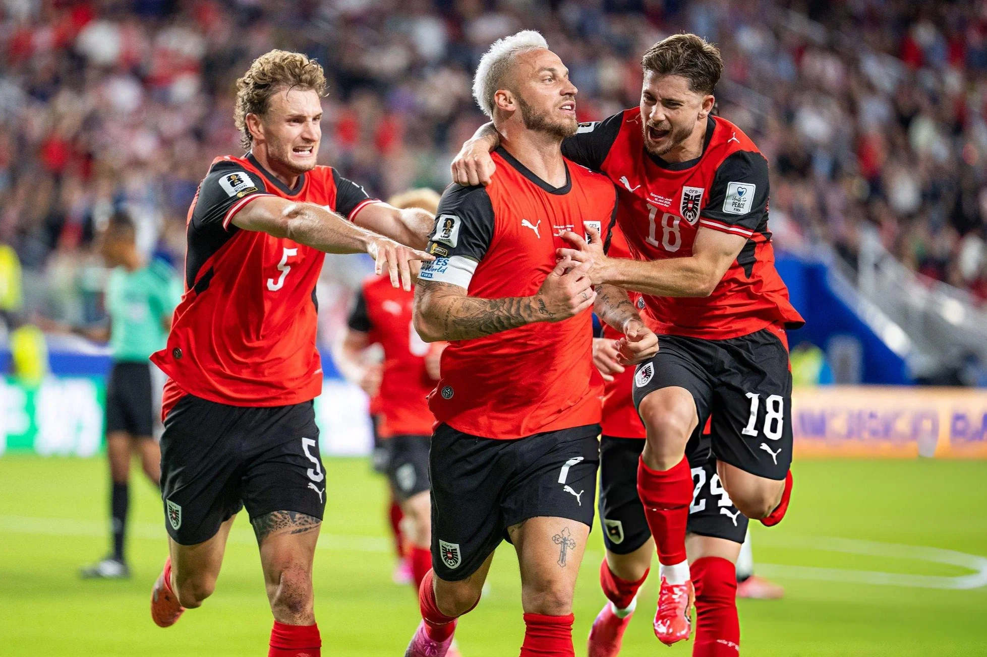 Atento Scaloni: Austria venció 3-1 a Jordania en su debut
