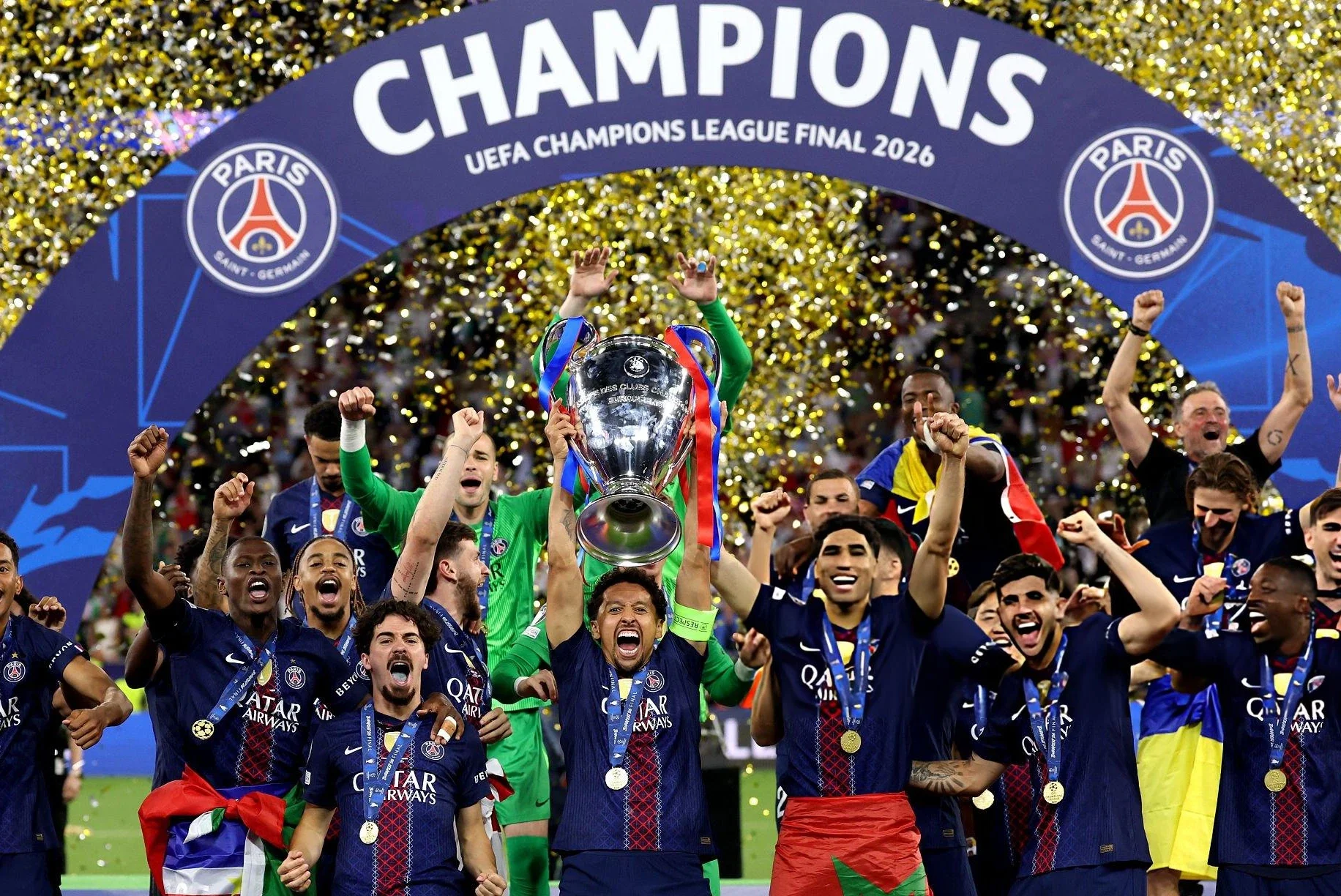 París Saint-Germain le ganó por penales al Arsenal y se consagró bicampeón de la Champions League