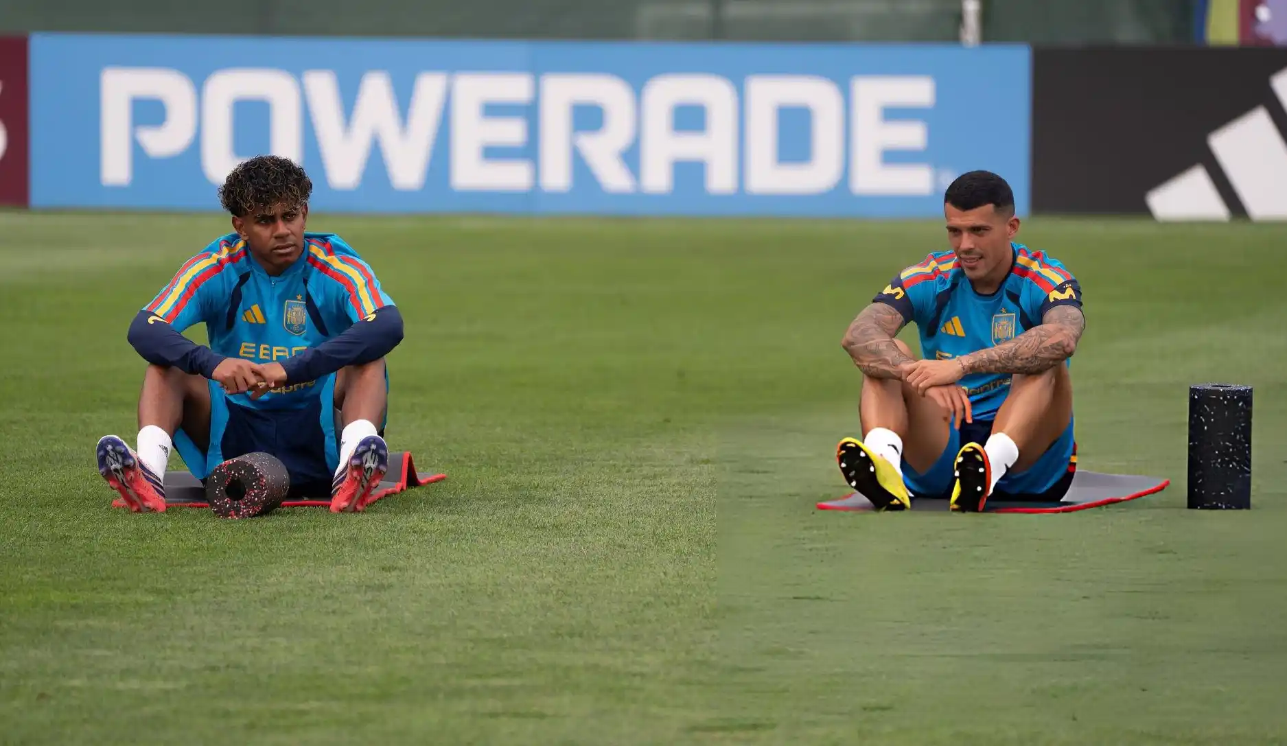 Pedro Porro también se entrenó diferenciado, aunque tampoco correría peligro para la final