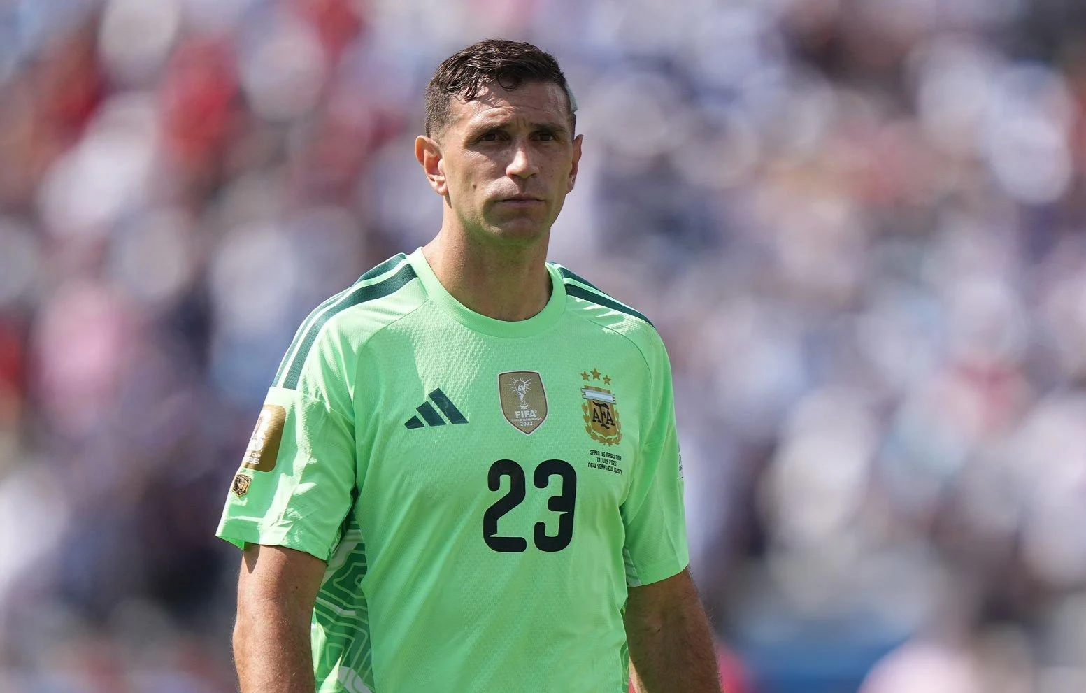 Dibu Martínez has not played since the 2026 World Cup final