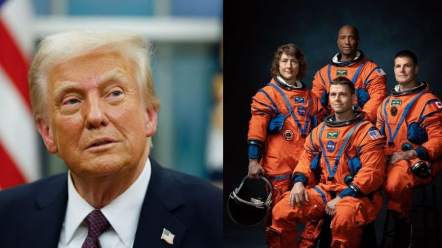 Trump and the astronauts.