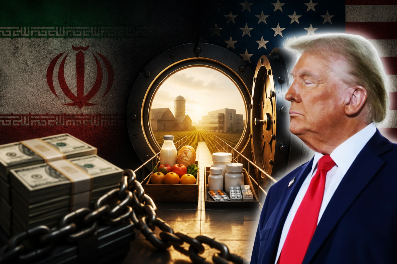 Irán solo podrá usar los fondos liberados por Trump para comprar alimentos o medicina de empresas estadounidenses